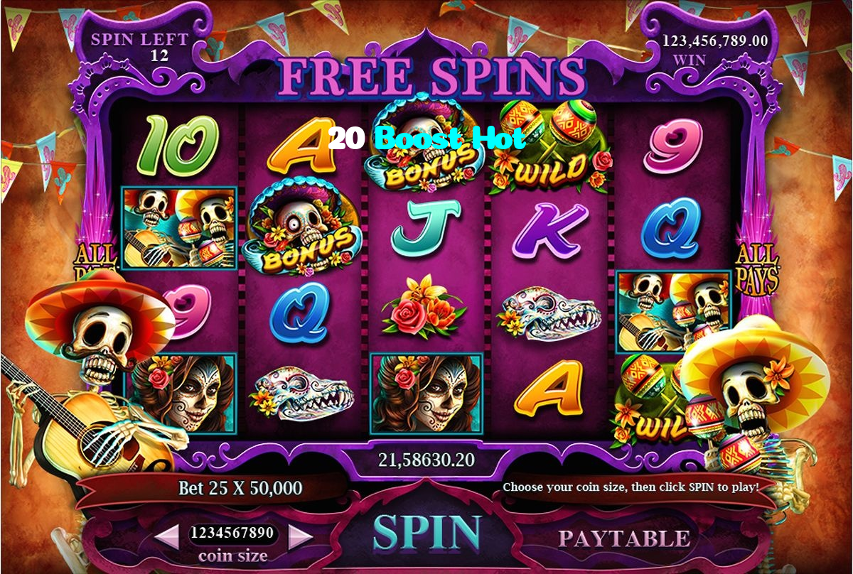 20 Boost Hot casino presented on mobile device in Pakistan with slots and live games